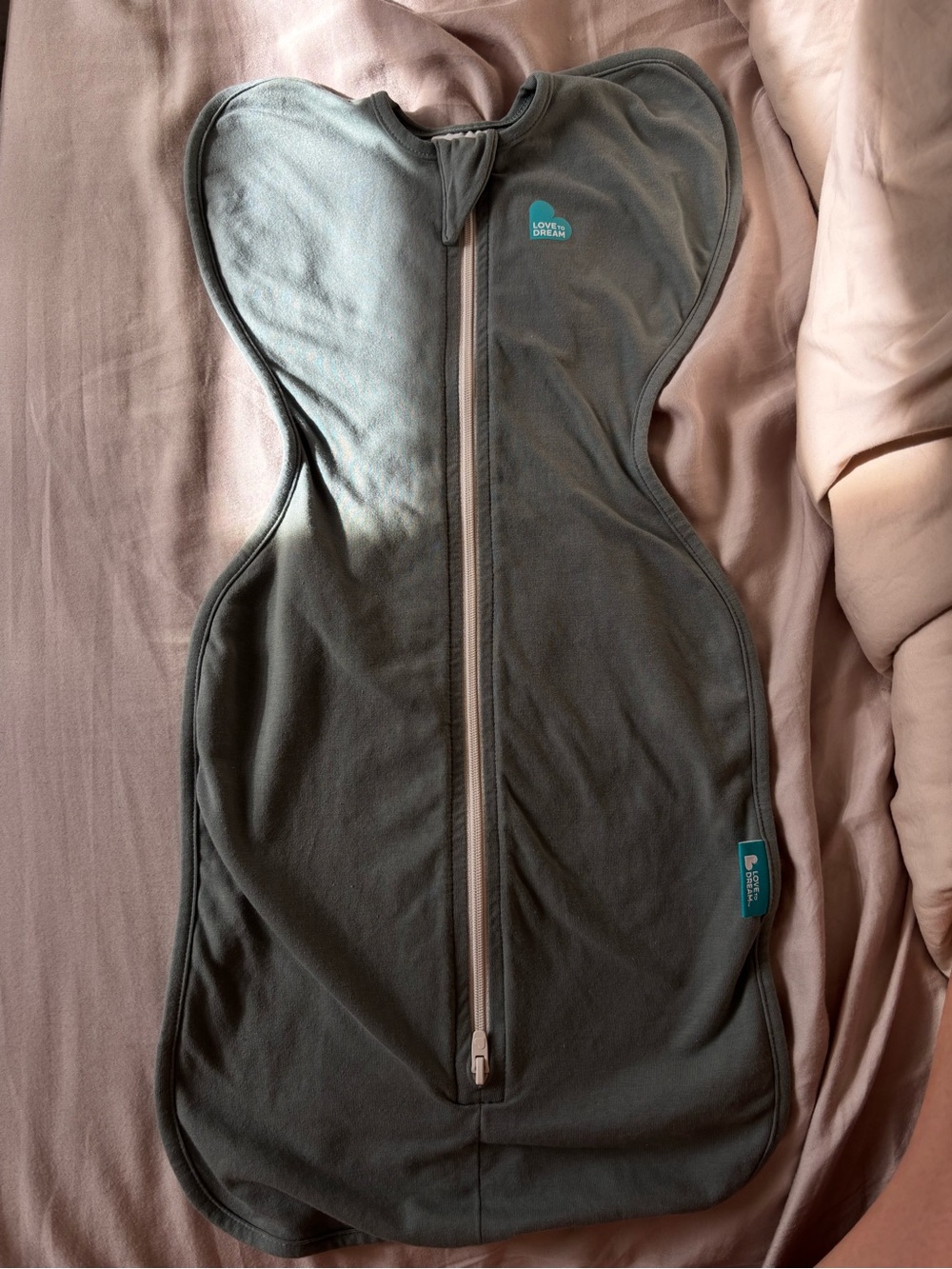 Love to Dream Green Zip-Front Swaddle Sleep Sack